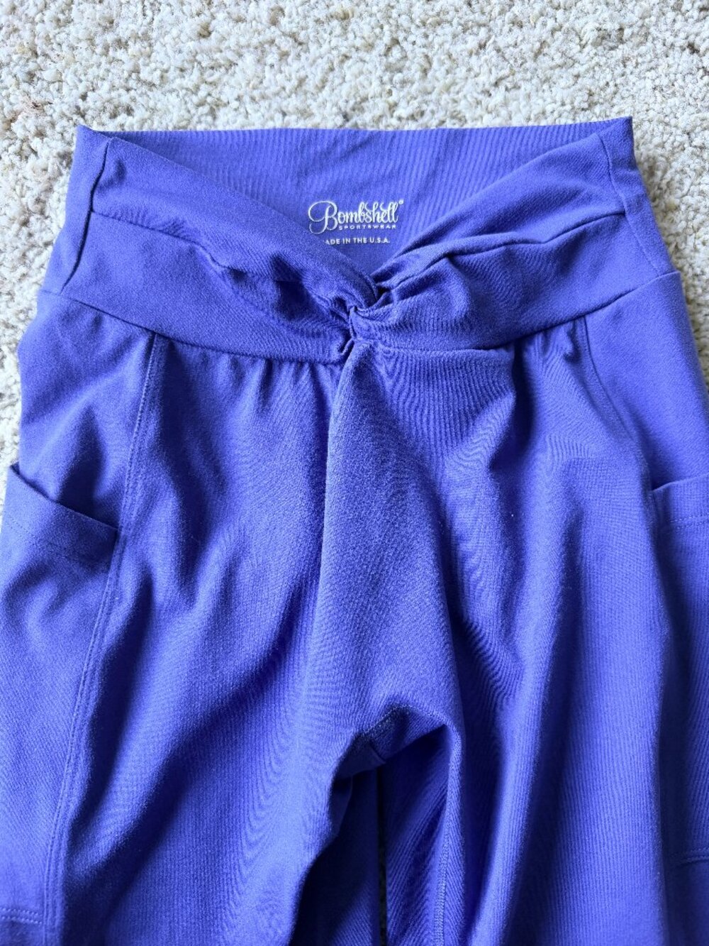 Purple Halter Sports Bra & Leggings Matching Set